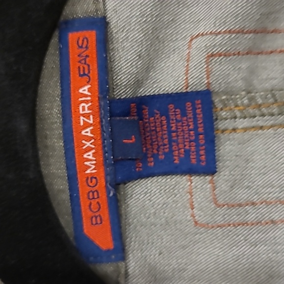 BCBG Maxazria Jeans Olive Green Denim Cropped Jacket  Size L - Picture 3 of 9